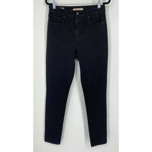 Levi's 721 High Rise Skinny Jeans Women's Size 29 Stretch Denim Dark Wash Black